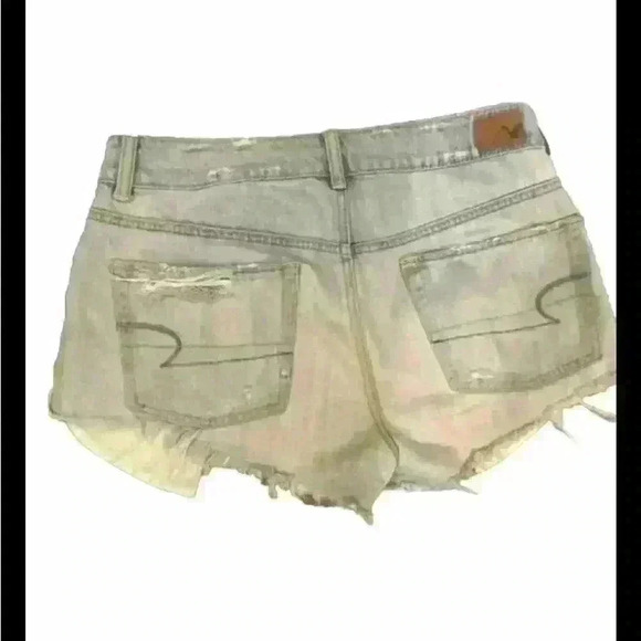 Womens American Eagle High Rise Festival Jean Short Distressed Size 6 - Picture 3 of 4